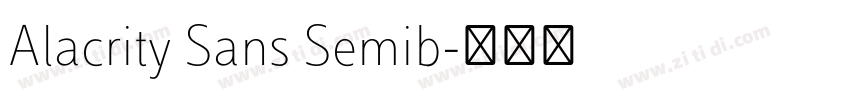 Alacrity Sans Semib字体转换